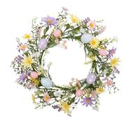 Generico Easter Wreath for Front Door | ABS+Foam, 260g, 45cm Diameter | Colorful Egg Spring Wreath with Mixed Branches | Holiday Home Decor, Artificial Easter Door Hanging