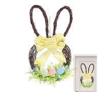Generico Easter Wreath, Spring Bunny Holiday Festive Decoration, Easter Wreaths for Front Door, Window, Fireplace, Wall, Home, Outdoor, Lightweight, Seasonal Decor for Living Room, Porch, Garden