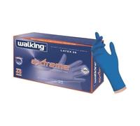 Generico eccezzionali Guanti in Lattice della WALKING EXTREME BLU Riusabili - VARIE TAGLIE E PEZZATURE - 20.5 g per guanto - alta resistenza a tutto (50 PEZZI, M)