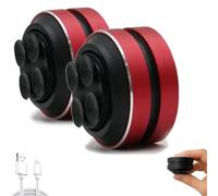 Generico Echo Pod Speaker, Echo Pod Shower Speaker, Music Player With Suction Cup For Bath, Home, Outdoor, Travel (Red*2pcs)