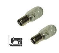 generico Eci Elettroforniture Lampadina Ricambio per Macchina da Cucire BA15d 15W 220V baionetta incandescenza compatibile per Singer, Necchi, confezione da 2 pezzi