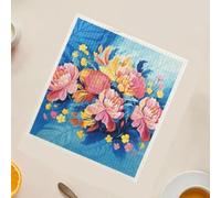 Generico Eco Clean Cloths, Reusable Absorbent Cleaning Pads, Standard Size Dish Rags with Utility, Strong WoodPulp Cotton Pads, Minimal Weave Design, Care Countertop Uses