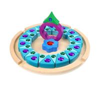 Generico Edelstein-Stapelblöcke - 29x29x2,8 cm Holz Regenbogenbausteine | Bunte Stapelblöcke Aus Buchenholz | Kinder Frühes Lernspielzeug | Pädagogische Bausteine | Haus Dekoration