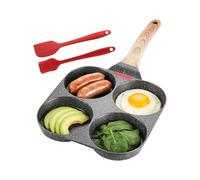 Generico Egg Pan - 4-Cup Cooking Utensils Nonstick, Pancake Pan for Cooking Lovers Home Cooks Camping Picnic Kitchen Meal Prep Apartment Office Dorm RV Hotel Pancakes Hamburgers Nonstick Easy Clean