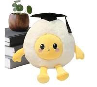 Generico Egg Plush Pillow - Soft Stuffed Doll Graduation Hat for Cute Decor | Coziness Throw Cushion Toy with Kids Adults Collectors, Cushion Toy, Room Sofa Bed Car for Decorative Accent Gift