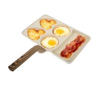 Generico Eggs Pan - 5-Grid Metal Frying Pan | Detachable Multifunction Kitchen Utensils, Nonstick Cooking Tools Suitable For Home Restaurant Camping Bacon Chicken Fish Hamburger