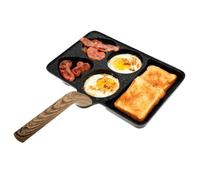 Generico Eggs Pan - 5-Grid Metal Frying Pan | Detachable Multifunction Kitchen Utensils, Nonstick Cooking Tools Suitable For Home Restaurant Camping Bacon Chicken Fish Hamburger