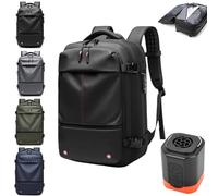 Generico Ekon Backpack, Ekon One Backpack, Vacuum Compression Travel Backpacks, Air Seal Pro Backpacks, 60l Large-Capacity Expandable (Black,Without Air Pump)