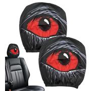 Generico Elastic Protector for Road Trip Commuting Daily Driving Travel - Headrest Cover | 1 Pair Funny Big Eyes Car Headrest Covers | Camping Auto Parking Truck Sedan Vehicle