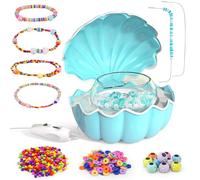 Generico Electric Bead Spinner, Shell Shape Beading Machine, USB Charging Automatic Jewelry Maker, Adjustable Speed Tool, Ideal for Crafting, Necklace Making, Beadwork, 15.5x13.5x10cm
