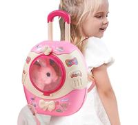 Generico Electric Bunny Toy, Realistic Plush Rabbit Backpack Pet, ABS Interactive Walking Talking Doll with Sounds, for Girls, Boys, on Birthdays, 17x16cm Size