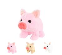 Generico Electric Pig Plush Realistic Toy, 2026 New Interactive Crawling Piglet, Electronic Plush Piggy Toys, Walking Pig with Wagging Tail & Twitching Nose & Oink Like a Real Pigs (Pink)