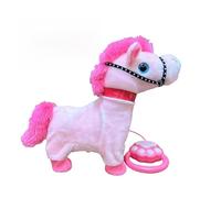 Generico Electric Plush Horse | Soothing Educational Interactive,Walking Horsse | Children Tail Wagging Singing Horses Toy for Living Room Bedroom Travel Apartment Boys Girls Over 3 Years Old