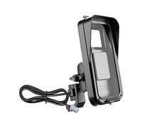 Generico Electric Scooter Phone Holder, Black Waterproof Handlebar Mount, Design Rain Cover with Secure GPS Navigation, Cycling Supplies for Road Driving and Entertainment Use