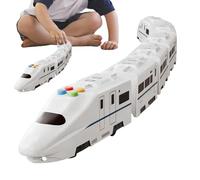 Generico Electric Train Toy - 450g Freely Assembled ABS Simulation Railway | 28.35x1.57 Inches Electric Train Toy With Lights, Music For Boys Girls Children Birthday Holiday