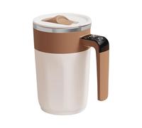 Generico Electric Travel Mugs - Portable Automatic Stirring Mug | 400ml Stirring Mug for Hot Chocolate, Stainless Steel Coffee Mixing Mugs, Milk Travels Cup, Coffee Travel Cups for Daily Beverage