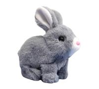 Generico Electronic Hopping Rabbit, Electric Jumping Toy, Plush Interactive Bunny with Wiggling Ears, Pretend Pet for Kids, Adults, Soft Toy for Bedroom, Study, Playroom Decor, 17x16.5x9cm