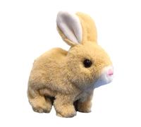Generico Electronic Hopping Rabbit, Electric Jumping Toy, Plush Interactive Bunny with Wiggling Ears, Pretend Pet for Kids, Adults, Soft Toy for Bedroom, Study, Playroom Decor, 17x16.5x9cm