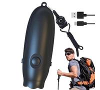 Generico Electronic Whistle - Rechargeable 3 Volume Whistle for Sports Training | Adjustable Gear Electronic Whistles, Soccer, Football, Basketball, Outdoor Activities, And Camping Use, Black Blue