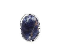 Generico Elegante anello di interfaccia ovale in pietra di cristallo for uomo e donna - Gioielli in stile europeo e americano(Bluestone)