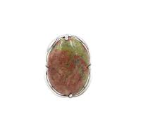 Generico Elegante anello di interfaccia ovale in pietra di cristallo for uomo e donna - Gioielli in stile europeo e americano(Florite)