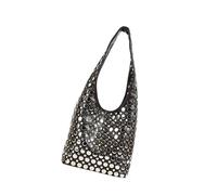 Generico Elegante borsa sotto le ascelle con borchie Borse a secchiello Borsa a tracolla in pelle PU per i viaggi tutti i giorni e borsa da ascella per lo shopping casual