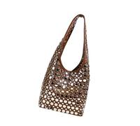 Generico Elegante borsa sotto le ascelle con borchie Borse a secchiello Borsa a tracolla in pelle PU per i viaggi tutti i giorni e borsa da ascella per lo shopping casual