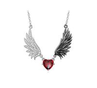 Generico Elegante collana in lega con d ' angelo del diavolo con ciondolo d ' amore perfetto per abiti punk gotici, collana con ciondolo, regalo per amanti
