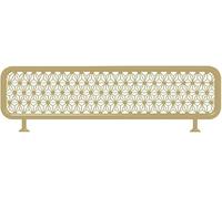 Generico Elegante divisorio in Vetro Semi-Privacy in Metallo - Design a Righe per Sale da Pranzo, uffici, ristoranti e Hotel - Finitura Oro, 40x60 cm - Migliora Lo Stile e la Privacy