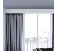 Generico Elegante mantovana Bianca per soffitto per finestre a bovindo - Senza binari, Altezza 12 cm, Lunghezza 1,9 m, Facile Installazione, Perfetta per l'arredamento di Soggiorno e Camera da Letto.