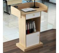 Generico Elegante podio in Legno con cassetti, Spazio Aperto e Facile da Montare: Versatile bancone per Reception e Hostess per chiese, Eventi, conferenze e discorsi in pubblico.