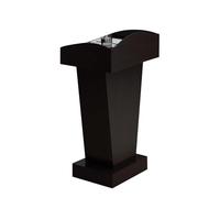 Generico Elegante podio in Legno Nero con Contenitore - Leggio da Pavimento per discorsi pubblici, chiese, aule e uffici - Design Elegante per Uso Professionale