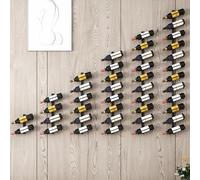 Generico Elegante portabottiglie da Parete - Supporto Creativo in Ferro battuto per Bicchieri, Contenitore salvaspazio per Il Vino, Ideale per l'arredamento della casa per Gli Amanti del Vino e per l