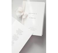 Generico Elegante Set di Lettere per Sposi nel Giorno del Matrimonio, Libretti Messa con Nastro Bianco, 16 Pagine, 10 Pezzi