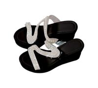 Generico Eleganti sandali da donna per tutti i giorni, design a punta aperta con tacco medio-alto, perfetti per pantaloni casual e abiti. Nuova collezione estiva donna. (Black, 39)