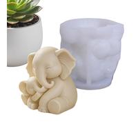 Generico Elephant Mold - 3D Cute Silicone Mom And Kid Home Decor | 9 * 8 * 8.7cm Animal Chocolate Mold | for Thanksgiving Holiday Birthday Party Offices Home Room Desk Desktop Dormitory