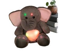 Generico Elephant Plush with LED Light, Cute Cuddly Stuffed Animal Night Light, Soft Toy for Kids, Adults, Boys & Girls, Bedroom, Living Room, Shelf, Office, Car, Children’s Day & Birthday
