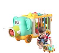 Generico Elephants Truck Toys, Colorful Developmental Toy, Animal Shape with Interactive Parts, Reliable Preschool Learning Gear, Modern Motion Trainer with Vibrant Design, Travel Games for Girls
