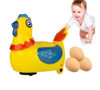 Generico Elettrico Di Pasqua - Giocattolo Camminante E Depone Uova | Pollo Evitamento Ostacoli Omnidirezionale | 15x9x16cm, Materiale ABS, 220g, Peluche Interattivo
