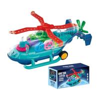 Genérico Elicottero Light Up - Elicottero musicale per bambini - Aereo per bambini con ruote mobili | Illuminazione di aerei elettrici trasparenti | Musicale con Regno Unito