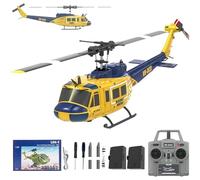 Generico Elicottero RC C032 UH-1 - Modello di Elicottero radiocomandato Flybarless 2.4G 6CH in Scala 1/48, Volo acrobatico 3D e Aeroplano RC ad Alta precisione per Adulti e Principianti