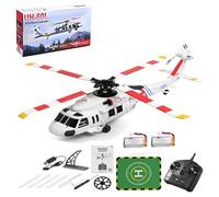 Generico Elicottero RC K270 UH-60L, Elicottero telecomandato Modello Classe 170 2.4G 4CH a 4 rotori con altitudine barometrica e Flusso Ottico, Aereo RC,2 Batteries
