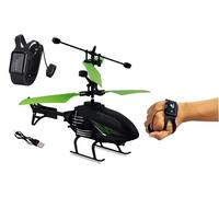 Generico Elicottero Telecomandato con Luce LED Controllo da Polso Infrarossi Radiocomando Decollo RC Giocattolo con Palm Control Elicotteri Radiocomandato RC Mini Elicottero Doppio Giroscopio