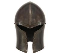 Generico Elmo da Cavaliere Medievale Antico Larp in Acciaio Argento,Arte e Svago,Hobby e Arti Creative,Collezionismo,Armi da collezione-286237