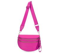 Generico Elysir Crossbody Bag, Black And White Nylon Checkered Crossbody Bum Bag, Spacious Checkered Purse (Deep rose red)