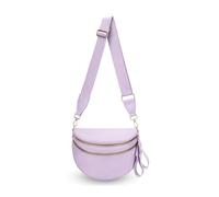 Generico Elysir Crossbody Bag, Black And White Nylon Checkered Crossbody Bum Bag, Spacious Checkered Purse (Purple)