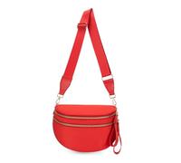 Generico Elysir Crossbody Bag, Black And White Nylon Checkered Crossbody Bum Bag, Spacious Checkered Purse (Red)