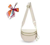 Generico Elysir Crossbody Bag, Elysir Crossbody Bag for Women, Double Pockets With Large Capacity, Adjustable Shoulder Strap (beige)