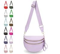 Generico Elysir Crossbody Bag for Women, Adjustable Shoulder Strap, Waterproof Oxford Cloth, Double Pockets for Travel and Everyday (Purple)