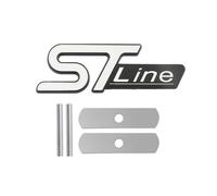 Generico Emblema 3D for griglia anteriore auto, logo in metallo for bagagliaio, ST Line, compatibile con MK3 MK2 MK4 S Max Fiesta ST Line, accessori adesivi. Adesivi personalizzati per auto(Grill Whit